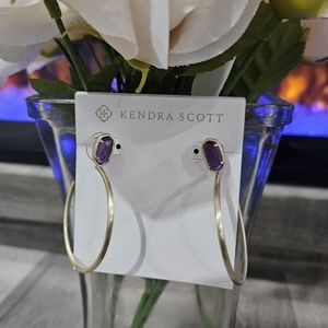 Kendra Scott Purple Mica Hoop Earrings